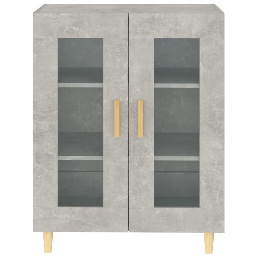 Dressoir 69,5X34X90 Cm Bewerkt Hout Betongrijs