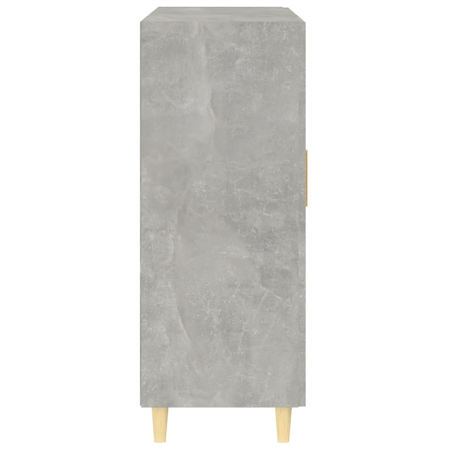 Dressoir 69,5X34X90 Cm Bewerkt Hout Betongrijs