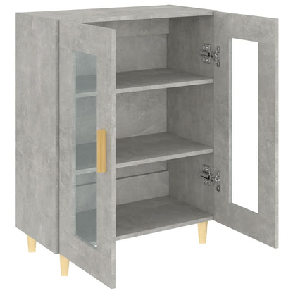 Dressoir 69,5X34X90 Cm Bewerkt Hout Betongrijs