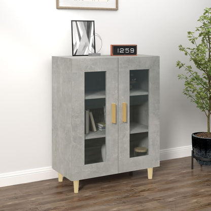 Dressoir 69,5X34X90 Cm Bewerkt Hout Betongrijs