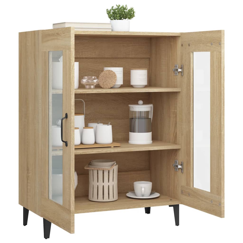 Dressoir 69,5X34X90 Cm Bewerkt Hout Sonoma Eikenkleurig