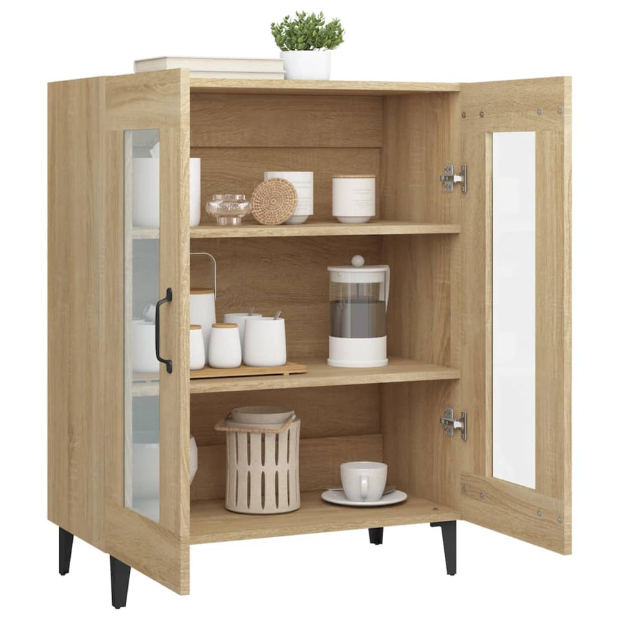 Dressoir 69,5X34X90 Cm Bewerkt Hout Sonoma Eikenkleurig