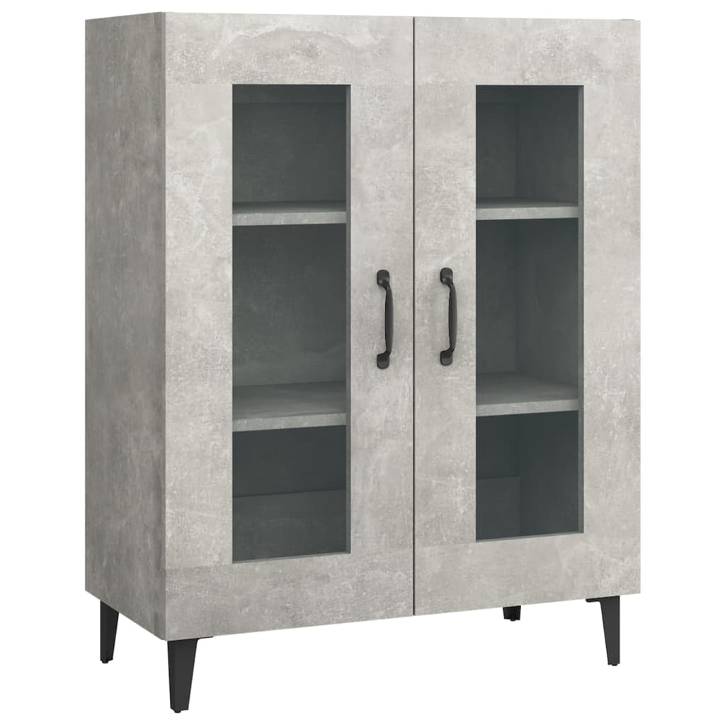 Dressoir 69,5X34X90 Cm Bewerkt Hout Betongrijs