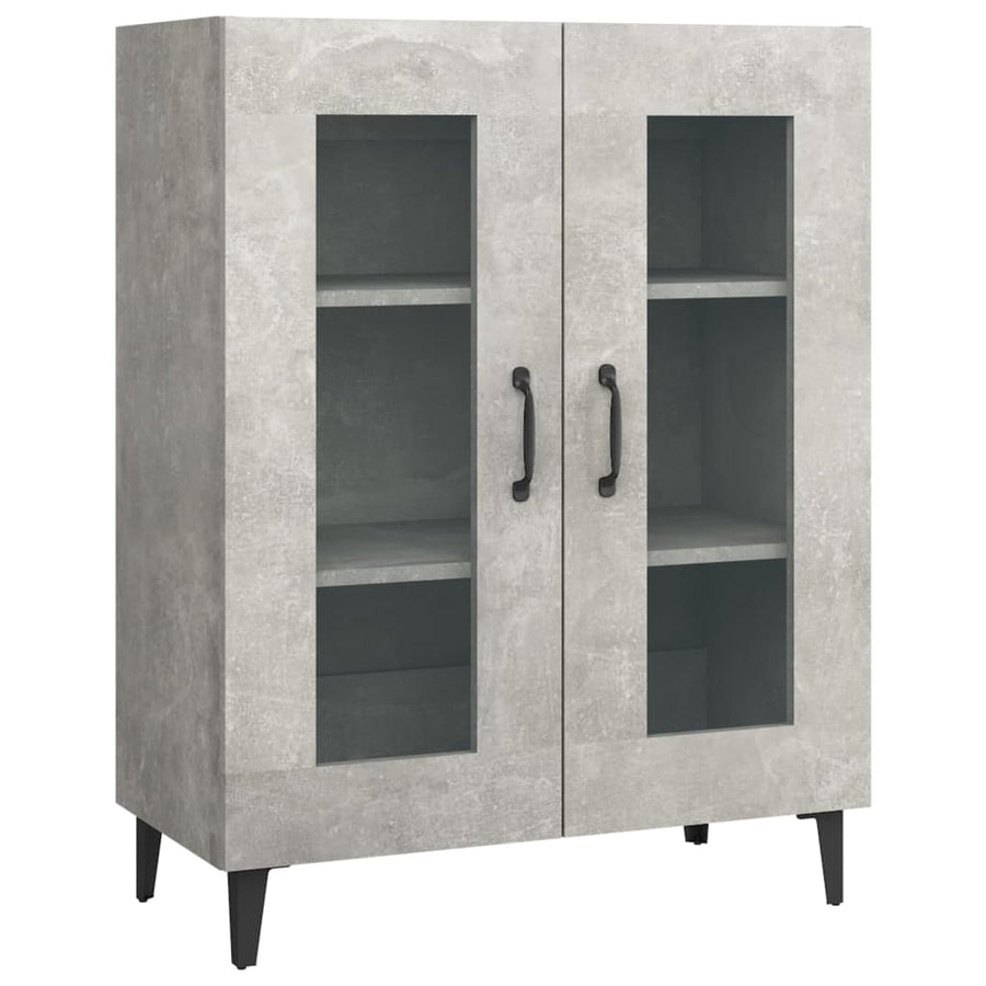 Dressoir 69,5X34X90 Cm Bewerkt Hout Betongrijs
