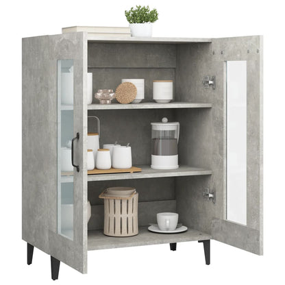 Dressoir 69,5X34X90 Cm Bewerkt Hout Betongrijs