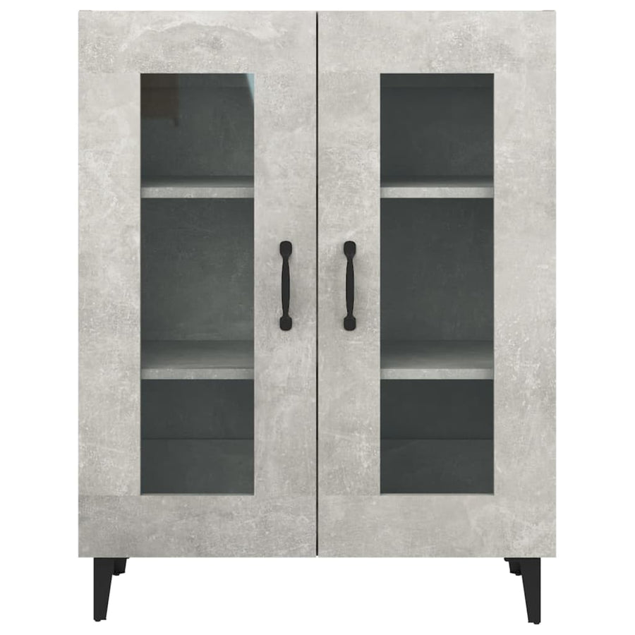 Dressoir 69,5X34X90 Cm Bewerkt Hout Betongrijs