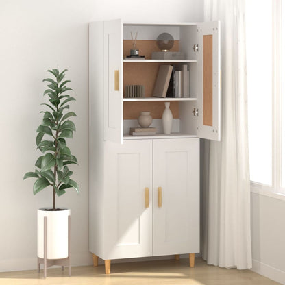 Dressoir 69,5X34X90 Cm Bewerkt Hout Wit