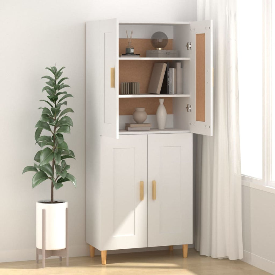 Dressoir 69,5X34X90 Cm Bewerkt Hout Wit