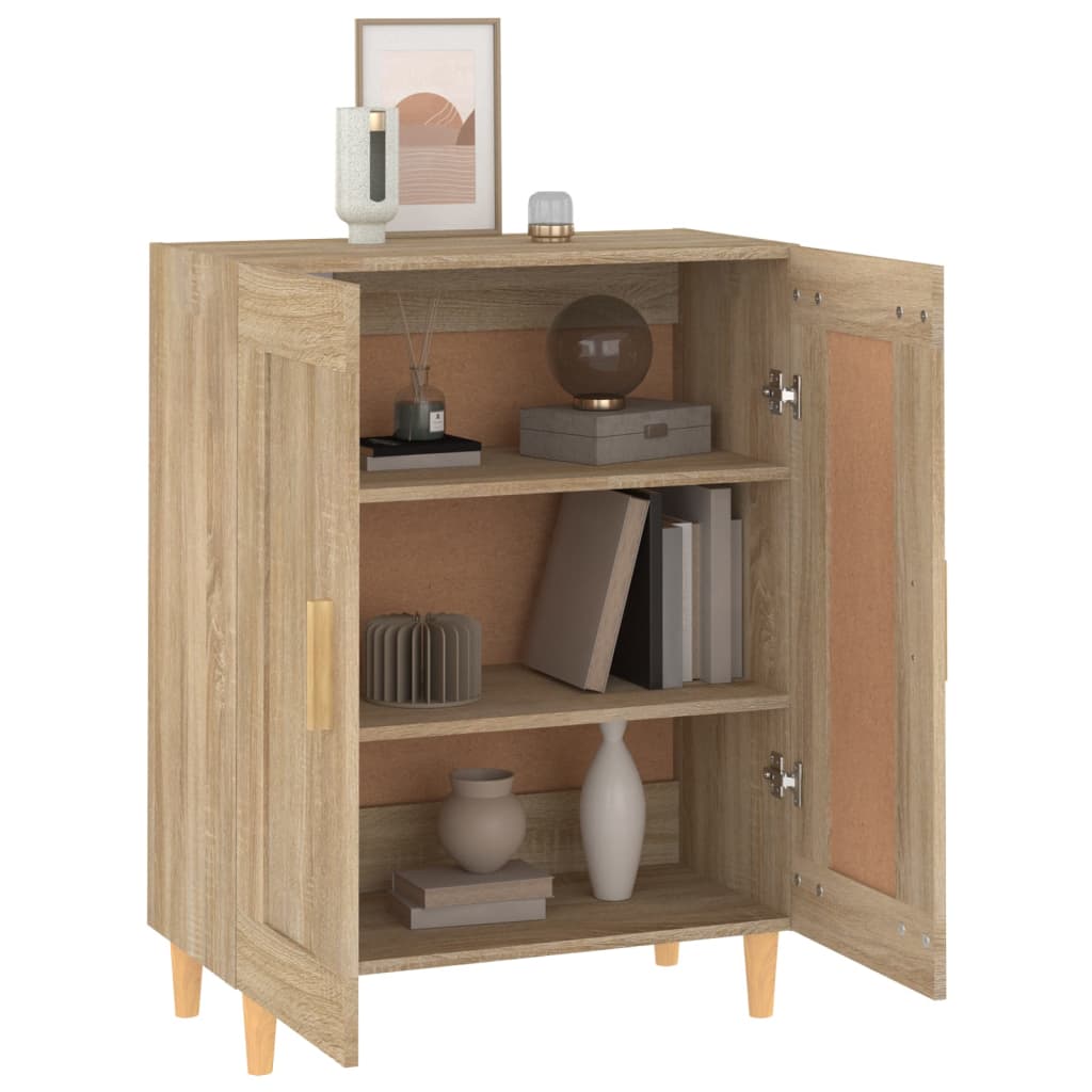Dressoir 69,5X34X90 Cm Bewerkt Hout Kleurig Sonoma eiken