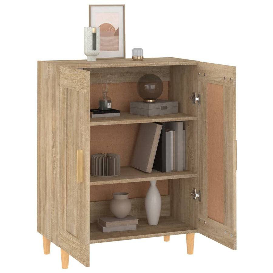 Dressoir 69,5X34X90 Cm Bewerkt Hout Kleurig Sonoma eiken