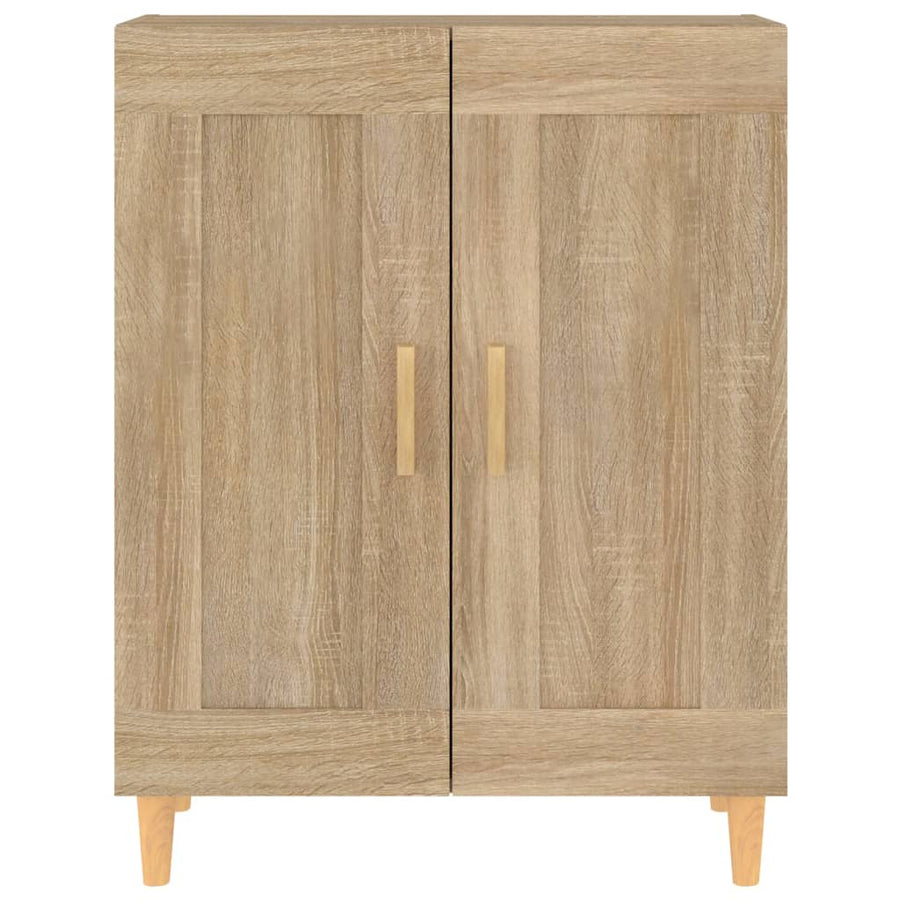Dressoir 69,5X34X90 Cm Bewerkt Hout Kleurig Sonoma eiken
