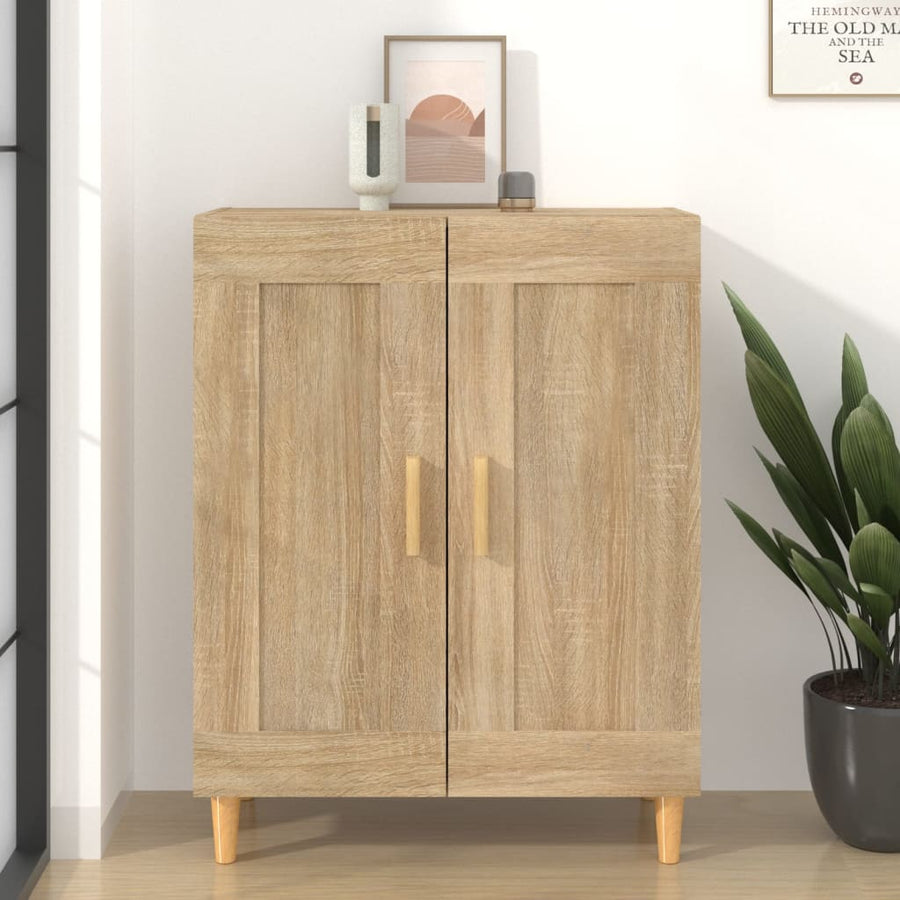 Dressoir 69,5X34X90 Cm Bewerkt Hout Kleurig Sonoma eiken
