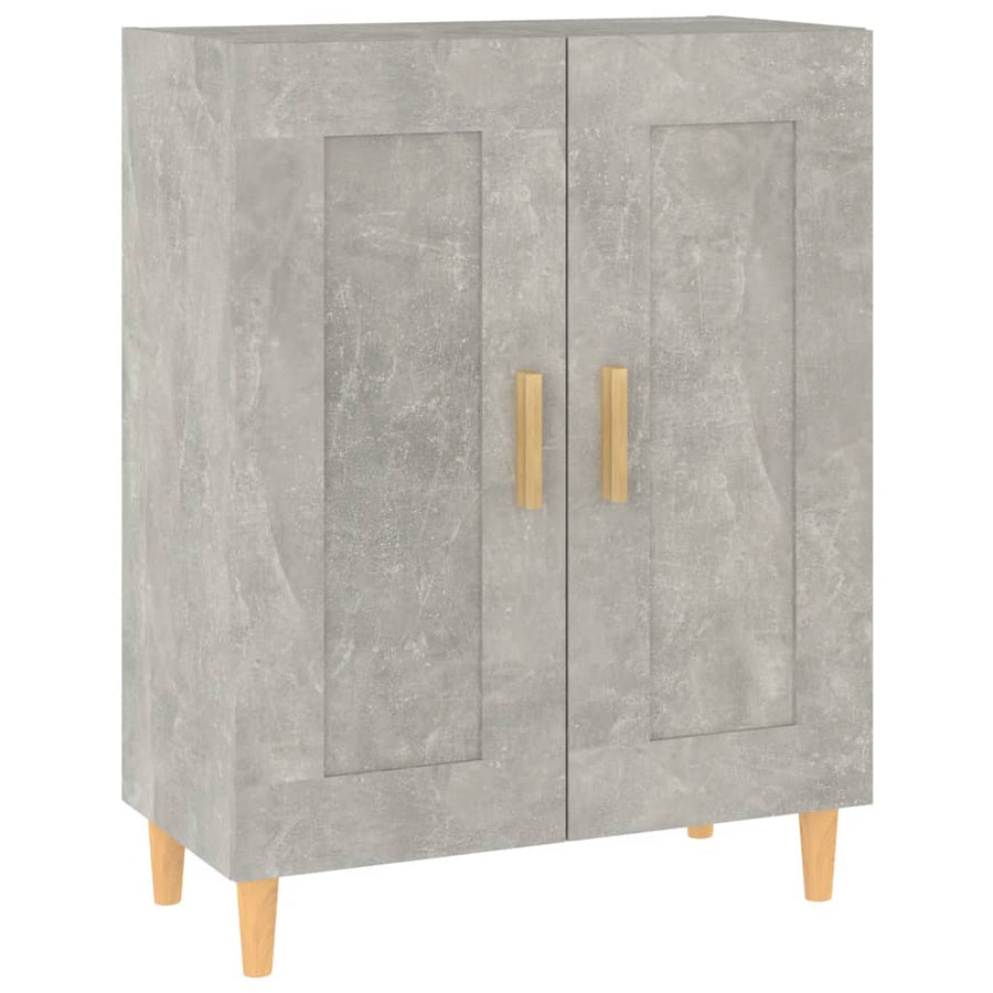 Dressoir 69,5X34X90 Cm Bewerkt Hout Betongrijs