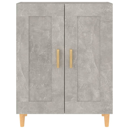 Dressoir 69,5X34X90 Cm Bewerkt Hout Betongrijs