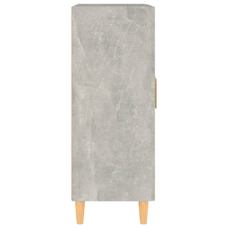 Dressoir 69,5X34X90 Cm Bewerkt Hout Betongrijs