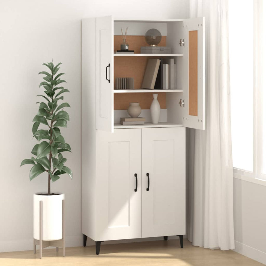 Dressoir 69,5X34X90 Cm Bewerkt Hout Wit