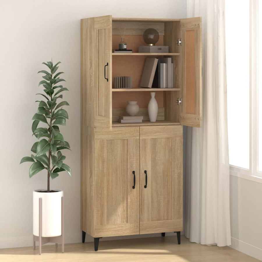 Dressoir 69,5X34X90 Cm Bewerkt Hout Sonoma Eikenkleurig