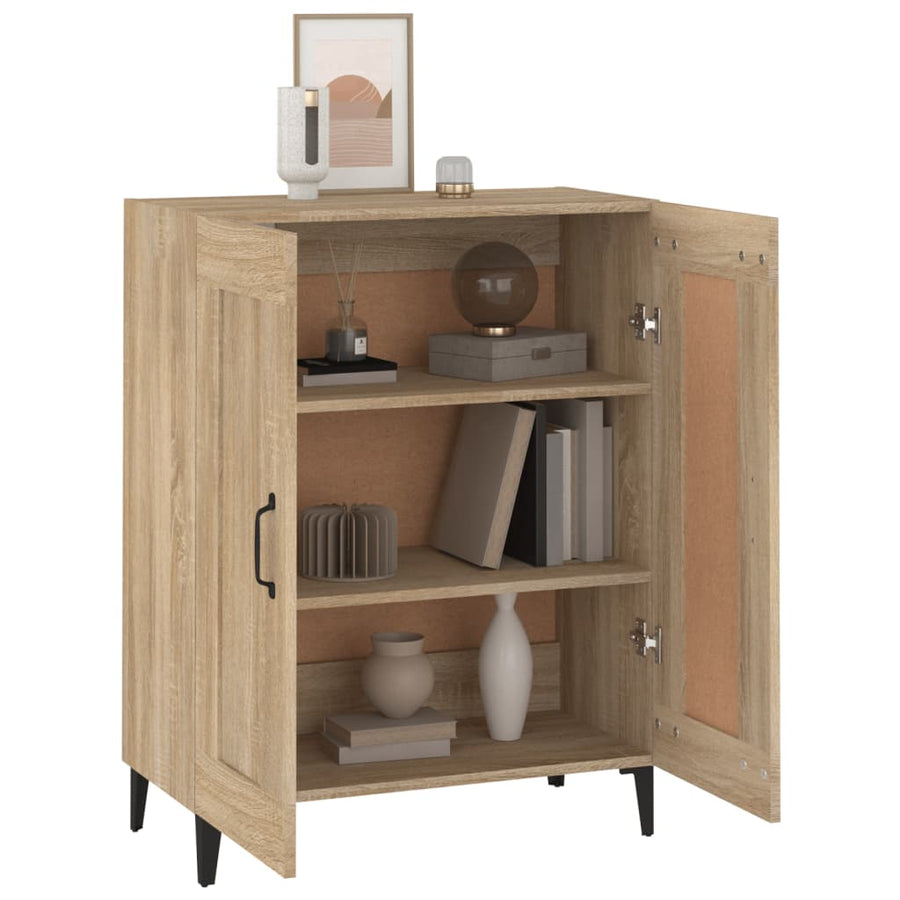 Dressoir 69,5X34X90 Cm Bewerkt Hout Sonoma Eikenkleurig