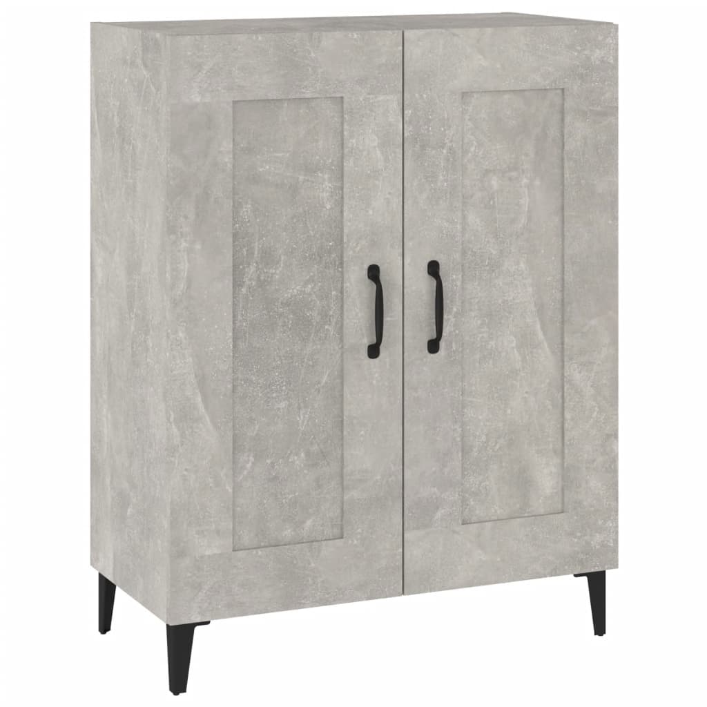 Dressoir 69,5X34X90 Cm Bewerkt Hout Betongrijs