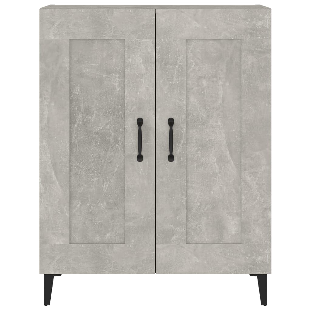 Dressoir 69,5X34X90 Cm Bewerkt Hout Betongrijs