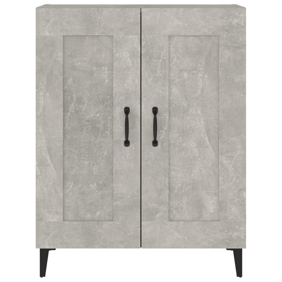 Dressoir 69,5X34X90 Cm Bewerkt Hout Betongrijs