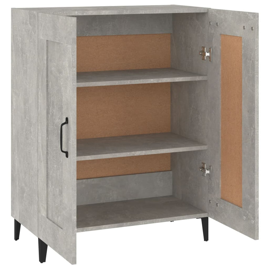 Dressoir 69,5X34X90 Cm Bewerkt Hout Betongrijs
