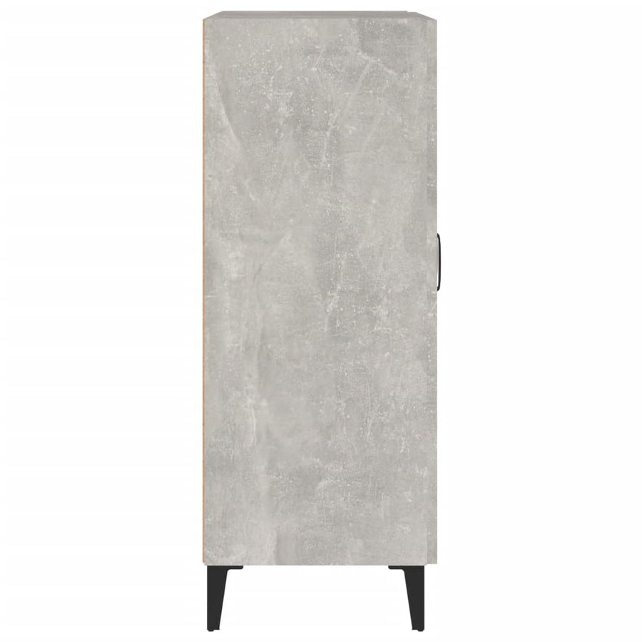 Dressoir 69,5X34X90 Cm Bewerkt Hout Betongrijs
