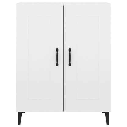 Dressoir 69,5X34X90 Cm Bewerkt Hout Hoogglans Wit