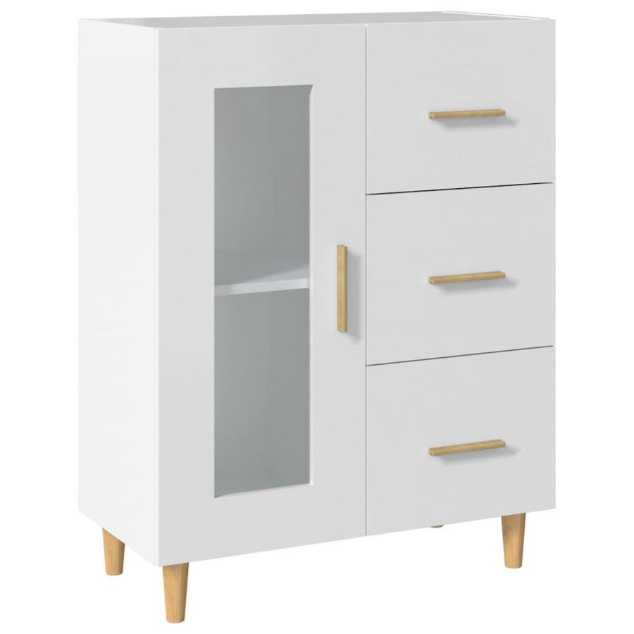 Dressoir 69,5X34X90 Cm Bewerkt Hout Wit