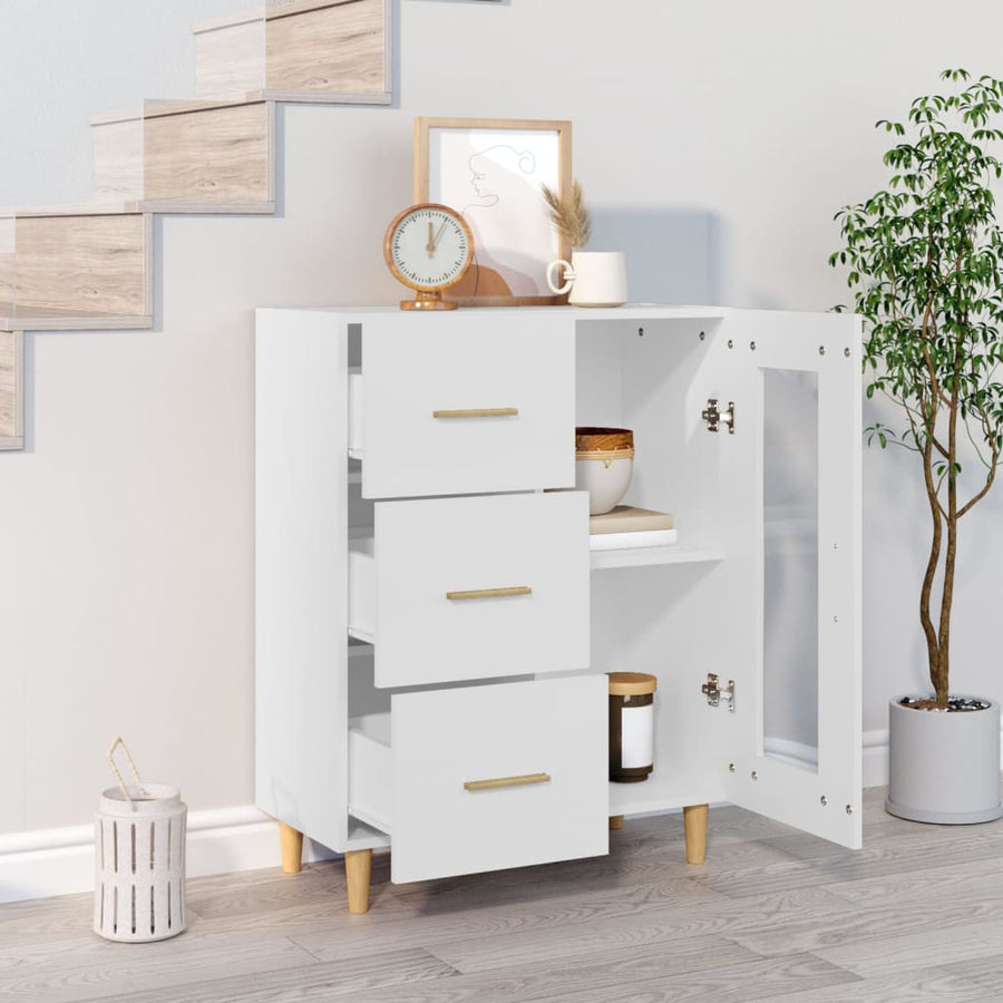 Dressoir 69,5X34X90 Cm Bewerkt Hout Wit
