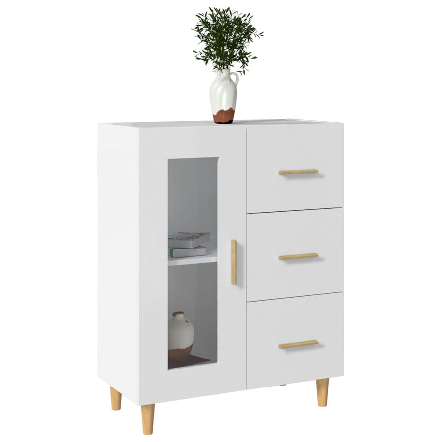 Dressoir 69,5X34X90 Cm Bewerkt Hout Wit