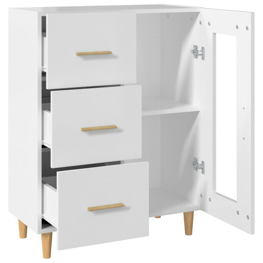 Dressoir 69,5X34X90 Cm Bewerkt Hout Wit