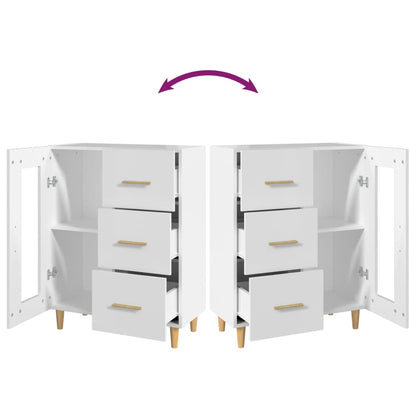 Dressoir 69,5X34X90 Cm Bewerkt Hout Wit