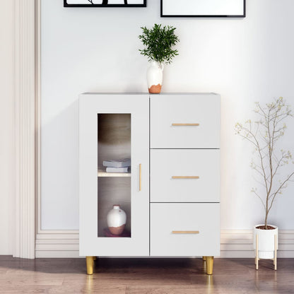 Dressoir 69,5X34X90 Cm Bewerkt Hout Wit