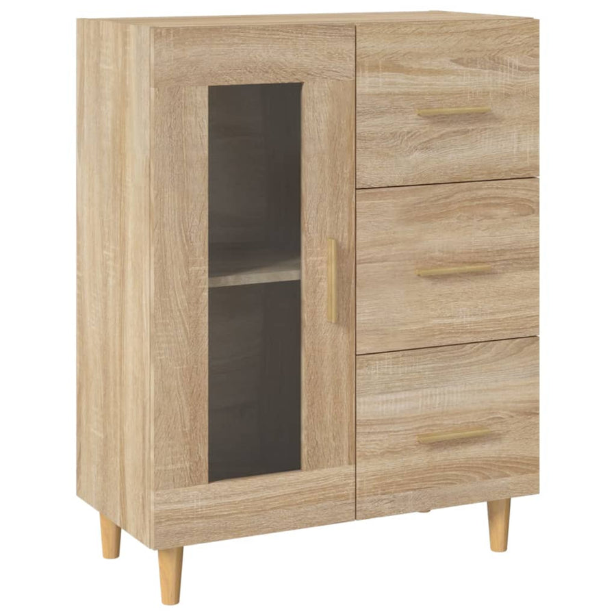 Dressoir 69,5X34X90 Cm Bewerkt Hout Kleurig Sonoma eiken
