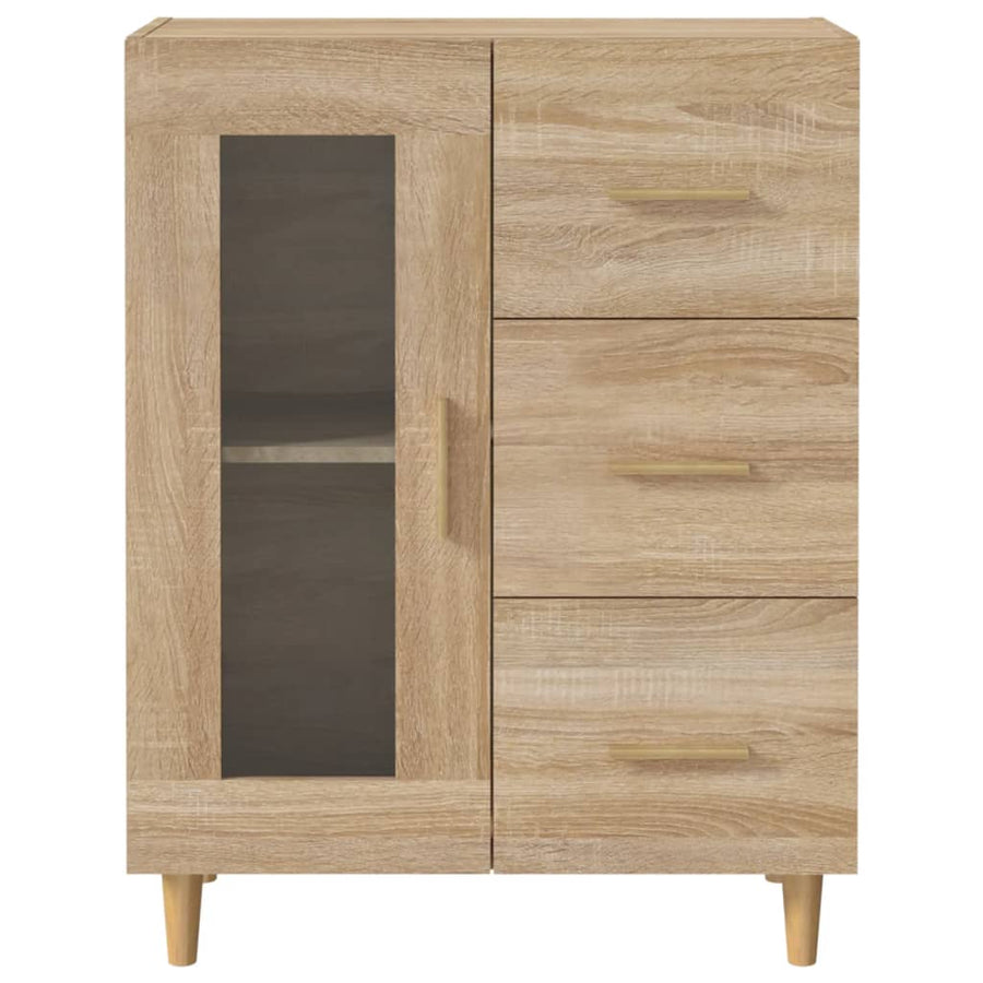 Dressoir 69,5X34X90 Cm Bewerkt Hout Kleurig Sonoma eiken