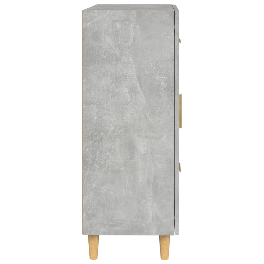 Dressoir 69,5X34X90 Cm Bewerkt Hout Betongrijs