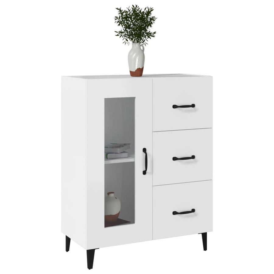 Dressoir 69,5X34X90 Cm Bewerkt Hout Wit