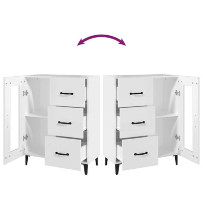 Dressoir 69,5X34X90 Cm Bewerkt Hout Wit