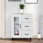 Dressoir 69,5x34x90 cm bewerkt hout wit
