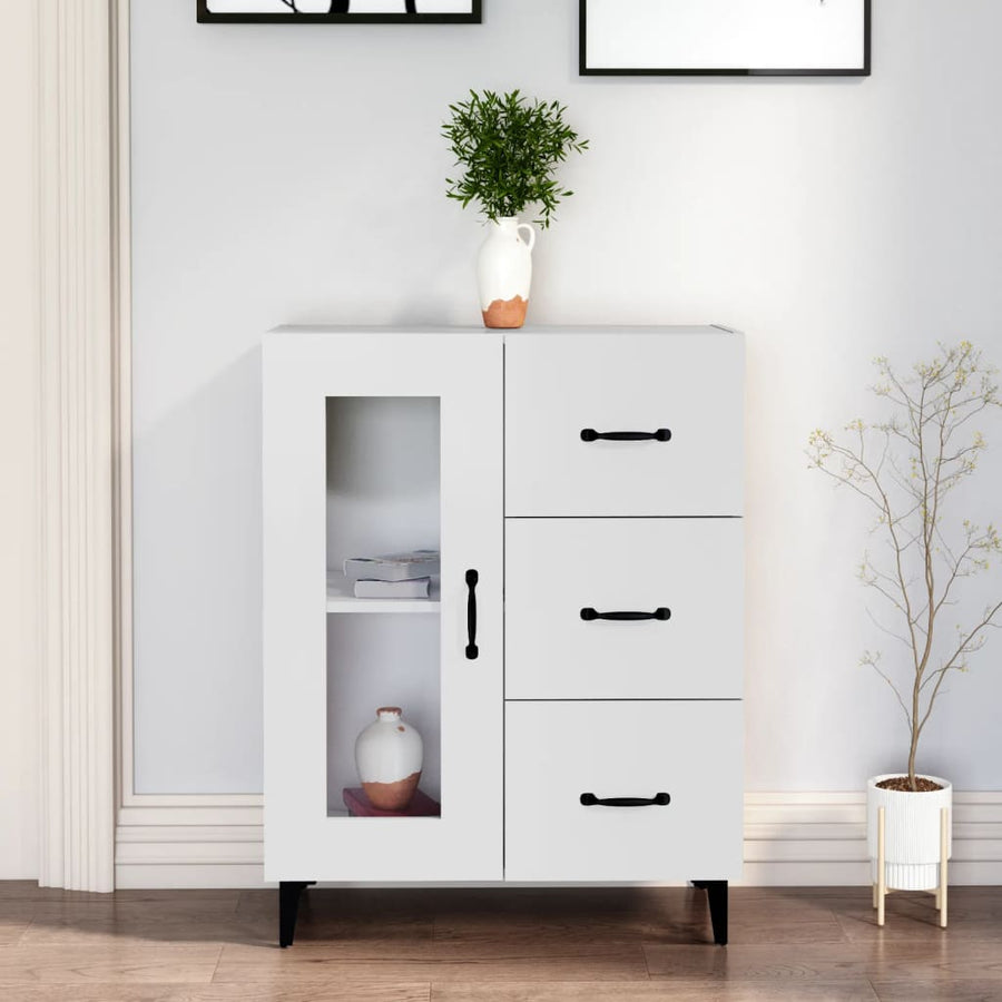 Dressoir 69,5X34X90 Cm Bewerkt Hout Wit