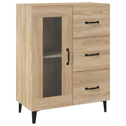 Dressoir 69,5X34X90 Cm Bewerkt Hout Kleurig Sonoma eiken
