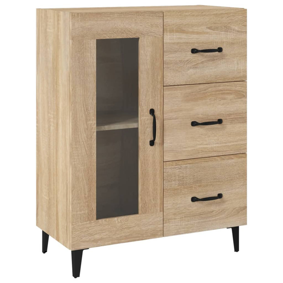 Dressoir 69,5X34X90 Cm Bewerkt Hout Kleurig Sonoma eiken