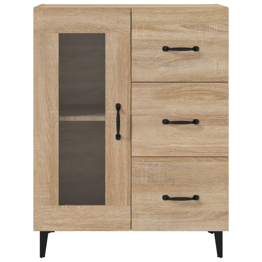 Dressoir 69,5X34X90 Cm Bewerkt Hout Kleurig Sonoma eiken