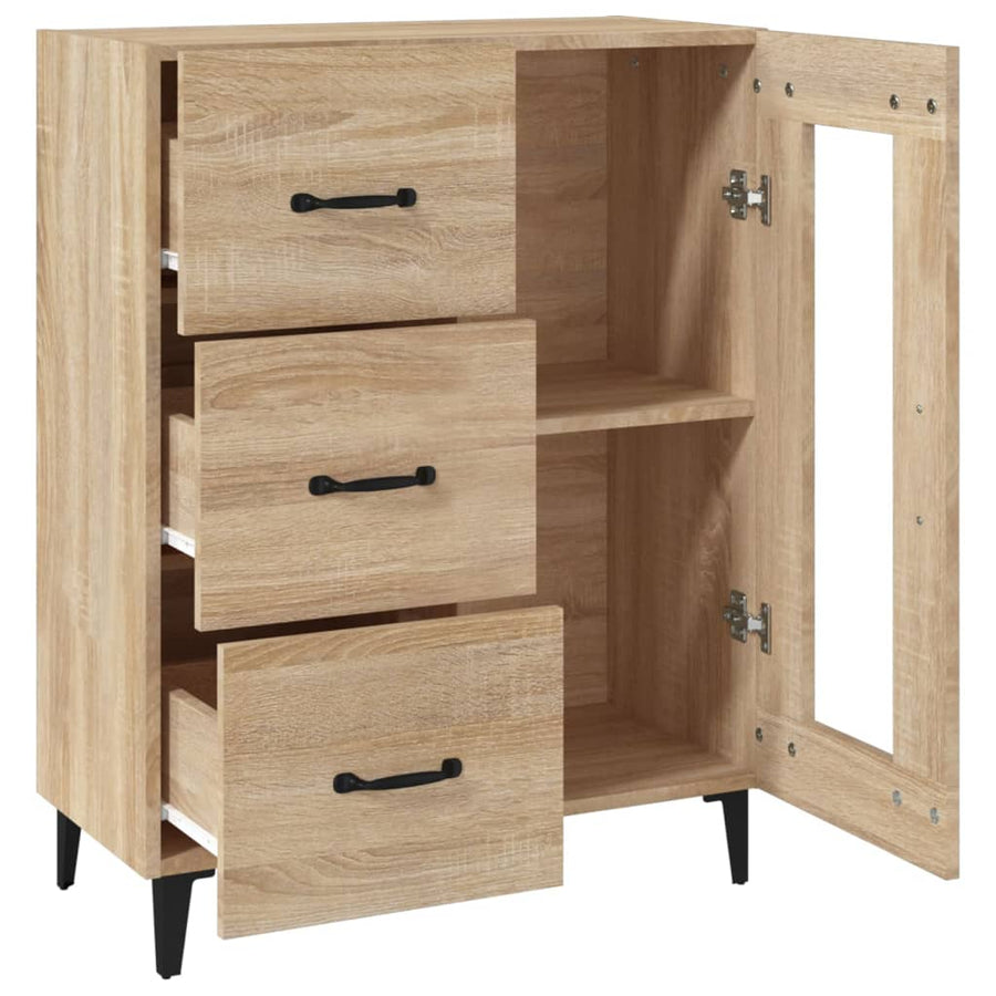 Dressoir 69,5X34X90 Cm Bewerkt Hout Kleurig Sonoma eiken