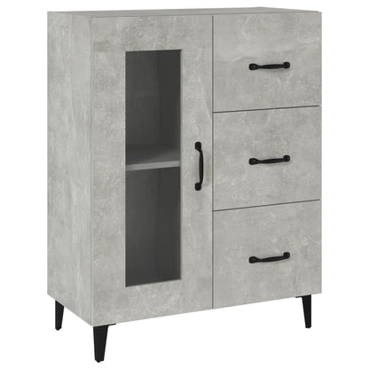 Dressoir 69,5X34X90 Cm Bewerkt Hout Betongrijs