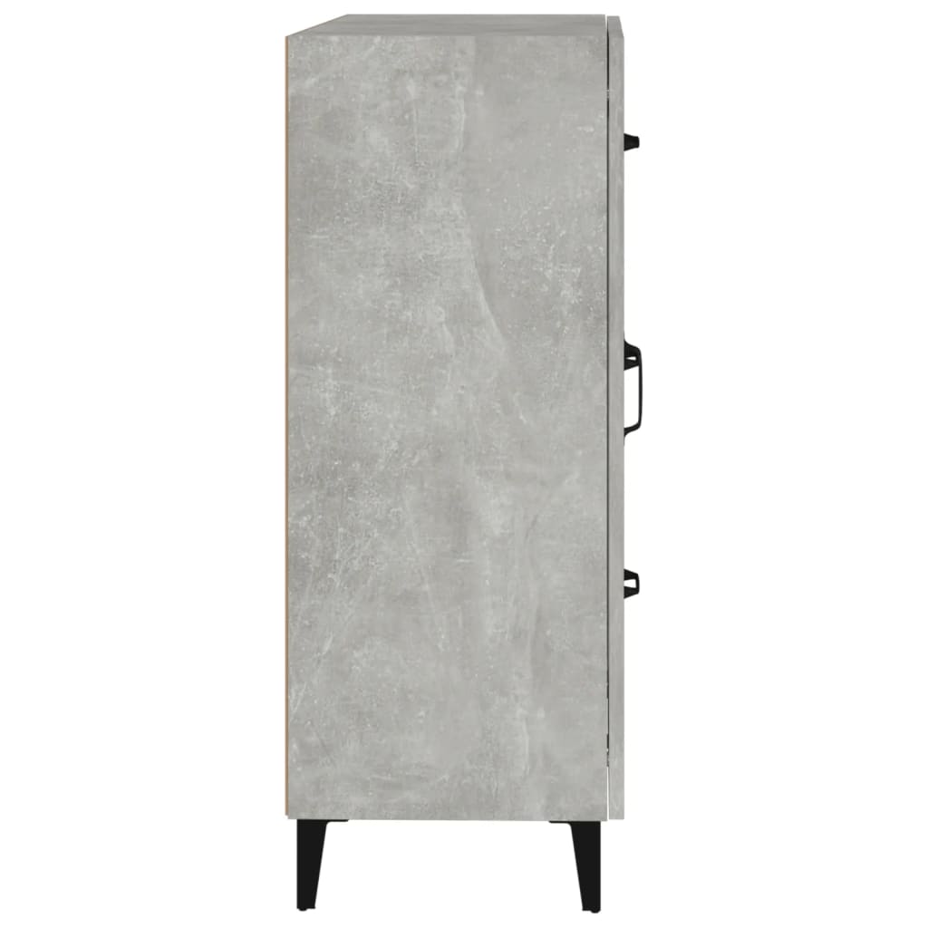 Dressoir 69,5X34X90 Cm Bewerkt Hout Betongrijs