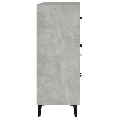 Dressoir 69,5X34X90 Cm Bewerkt Hout Betongrijs