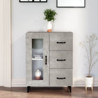 Dressoir 69,5x34x90 cm bewerkt hout betongrijs