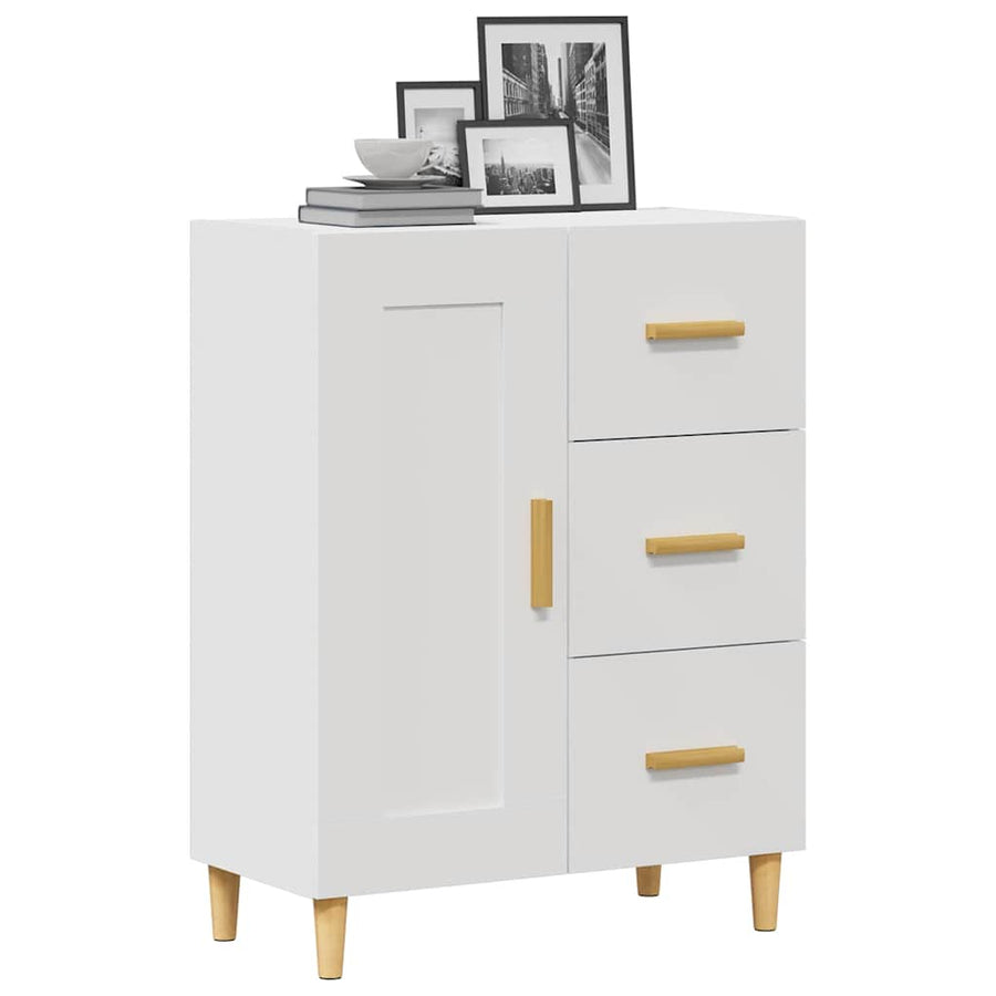 Dressoir 69,5X34X90 Cm Bewerkt Hout Wit